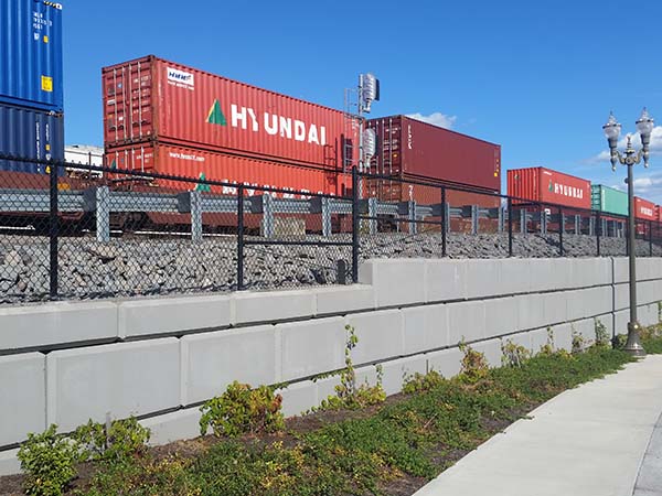 Downtown Vancouver, WA Concrete Block Wall